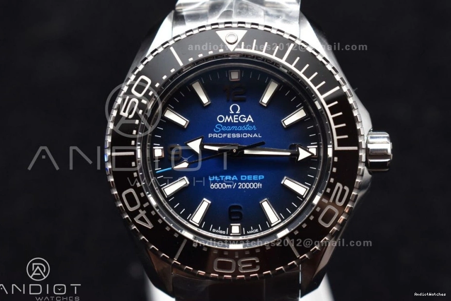 on Seamaster SS Best Dial SBF 458 Attractive Ultra Edition Clone Deep SS Blue 6000M Deep A8912 Bracelet 1:1 Super 0322